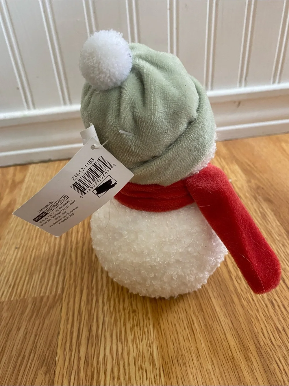 2022 Target Bullseye Playground White Snowman with Red Scarf and Sage Green Hat